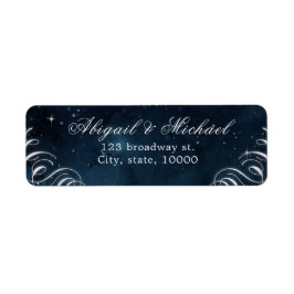 Hochzeit von Navy-Silber-Vintag-Kalligraphie
