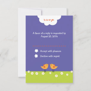 Hochzeit von niedlichen Cartoon RSVP Karte