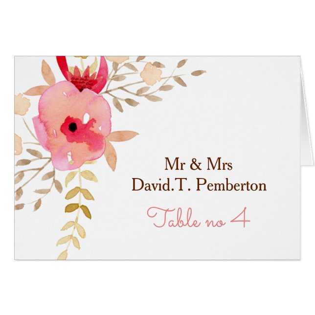 Hochzeit von Peach und Coral Floral Spring (Vorderseite (Horizontal))