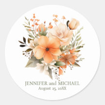 Hochzeit von Pfirsich und Grüner Flora