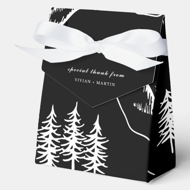 Hochzeit von Pinienbäumen im Freien Geschenkschachtel (Vorderseite)