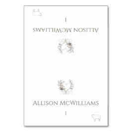 Hochzeit von Platzkarten-Fleisch-Symbol-Blume Tischnummer