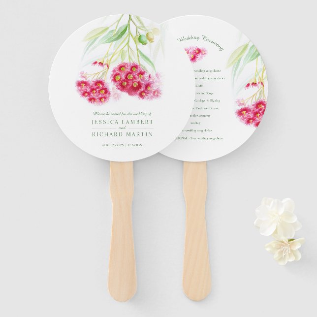 Hochzeit von Rosa-Blume Fächer (Vorne und Hinten)