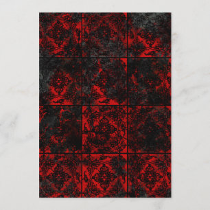 Hochzeit von Rot-Gotik Einladung