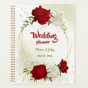 Hochzeit von Rot-Weiß-Blumen Planer