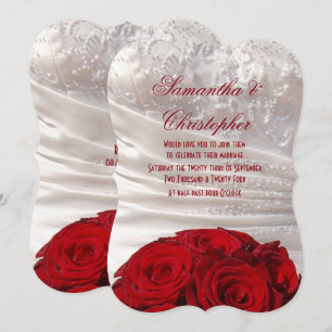 Hochzeit von Rote Rosen Einladung