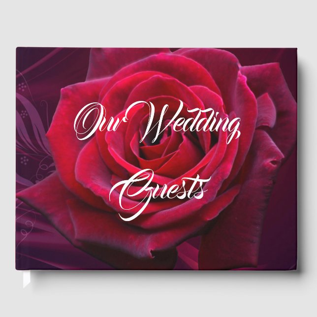 Hochzeit von rote Rosen Gästebuch (Vorderseite)