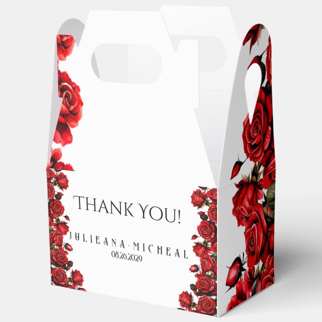 Hochzeit von rote Rosen Geschenkschachtel (Offen)