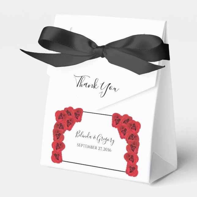Hochzeit von rote Rosen Geschenkschachtel (Vorderseite)