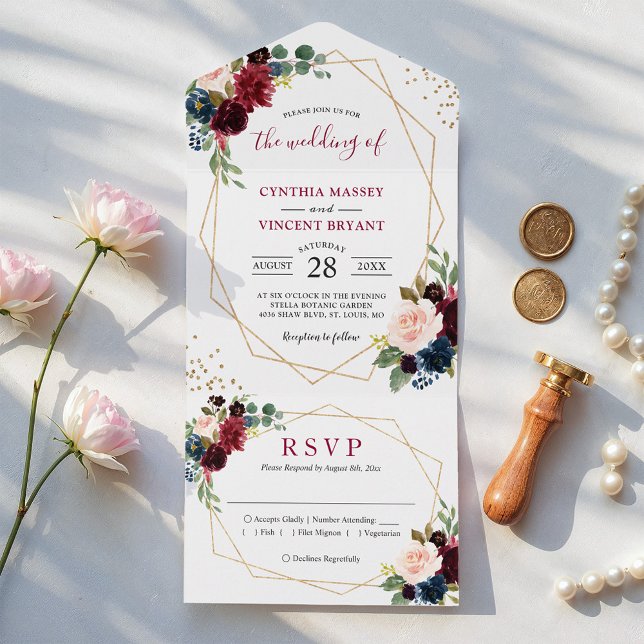 Hochzeit von Roten Flora und Fauna der Marine (kei All In One Einladung (Von Creator hochgeladen)