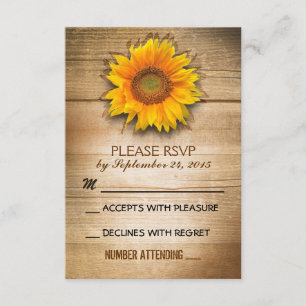 Hochzeit von rustikalen Holzliedern RSVP