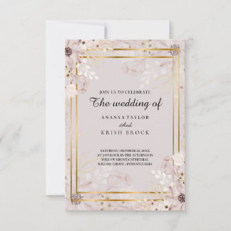 Hochzeit von Sand und Natur Einladung