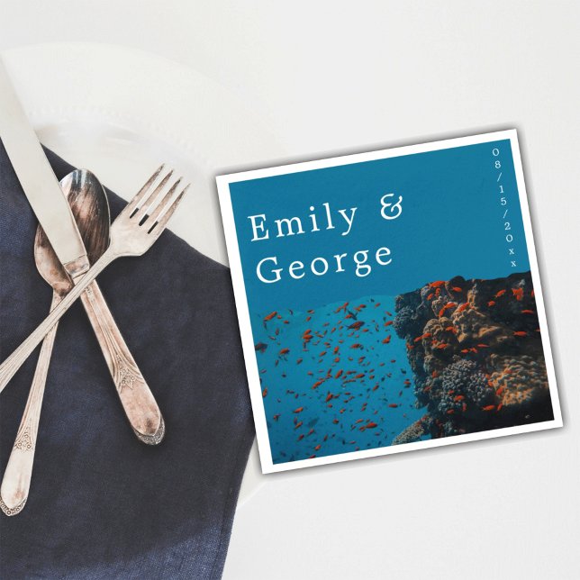 Hochzeit von Seefischen am Ocean Beach unter Wasse Serviette (Von Creator hochgeladen)