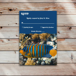 Hochzeit von Seefischöfen Nautical Coastal Beach RSVP Karte