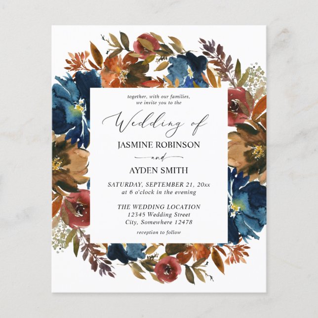 Hochzeit von Seestreitkräften, Orangen und Braunen Flyer (Vorne)