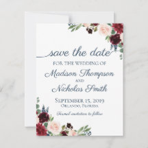 Hochzeit von Seestreitkräften und Marsala Floral: 