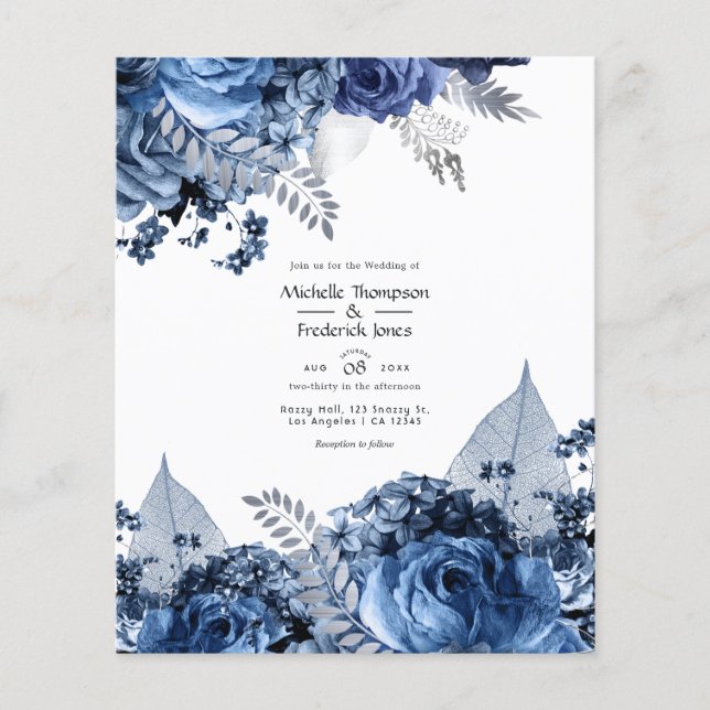 Hochzeit von Seestreitkräften und Weiß mit Silberf Flyer (Vorne)