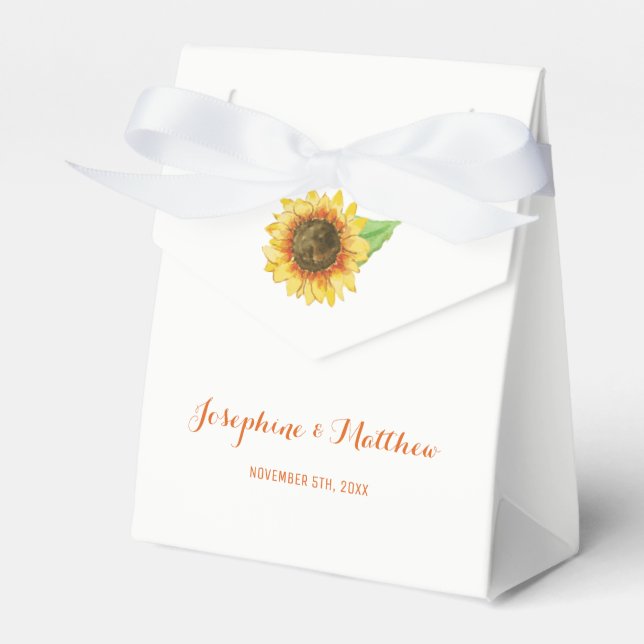 Hochzeit von Sonnenblumen Geschenkschachtel (Vorderseite)