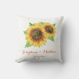 Hochzeit von Sonnenblumen Kissen
