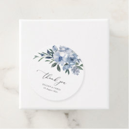 Hochzeit von staubblauen Blumen Geschenkanhänger