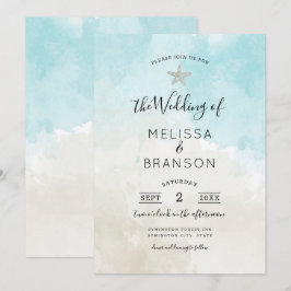 Hochzeit von Strandseefischen Einladung