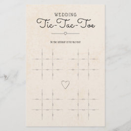 Hochzeit von Tic-Tac-Toe mit Herz-Tisch-Spiel