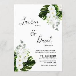 Hochzeit von tropischen Orchideen Einladung