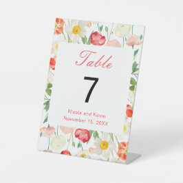 Hochzeit von Tulips und Daffodils Sockelschild