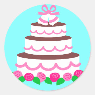 Hochzeit von Umschlag Aufklebern Runder Aufkleber