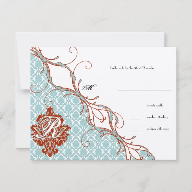 Hochzeit von Vintagen Vogelarten RSVP Karte (Vorderseite)