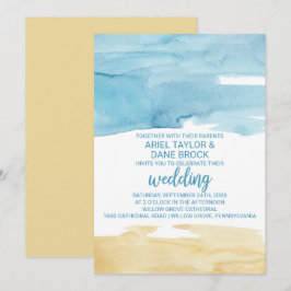 Hochzeit von Wasser und Meer Einladung