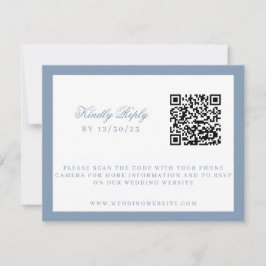 Hochzeit von Wasserfarbe Blau und Weiß Hydrangea RSVP Karte