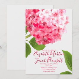 Hochzeit von Wasserfarbe Rosa Einladung