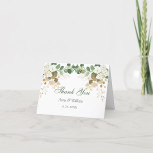 Hochzeit von Wasserfarben Dankeskarte