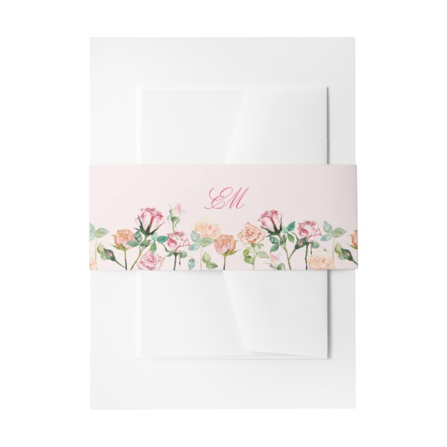 Hochzeit von Wasserfarben Einladungsbanderole (Vorderseite Beispiel)