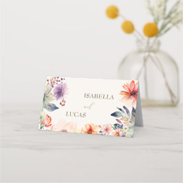 Hochzeit von Wasserfarben Platzkarte