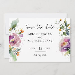 Hochzeit von Wasserfarben Save The Date