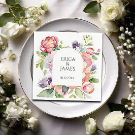 Hochzeit von Wasserfarben Serviette