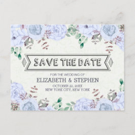 Hochzeit von Wasserfarben speichern Sie das Datum Ankündigungspostkarte