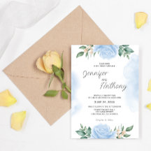 Hochzeit von Watercolor Blue Rose