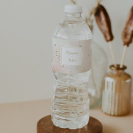 Hochzeit von Watercolor Gold Confetti Calligraphy