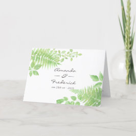 Hochzeit von Watercolor Greenerity Foliage Programm