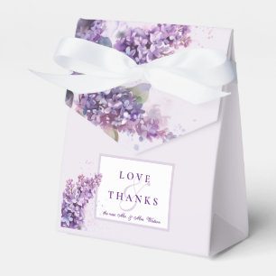 Hochzeit von Watercolor Lilacs Frühjahr Geschenkschachtel
