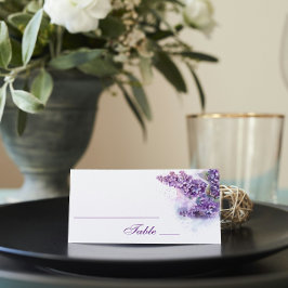 Hochzeit von Watercolor Lilacs Platzkarte