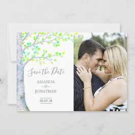 Hochzeit von Watercolor Spring Birch Tree Save the Date