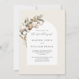 Hochzeit von weicher Aquarellbaum und Eukalyptus Einladung