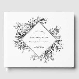 Hochzeit von Weiß und Schwarz Gästebuch