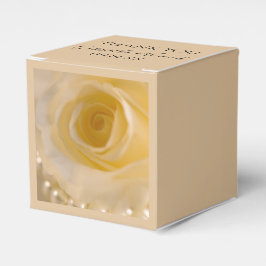 Hochzeit von Weißrosen und Perlen Geschenkschachtel