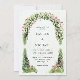 Hochzeit von White Bloral Monet Einladung