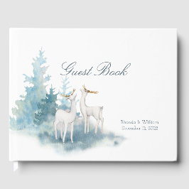 Hochzeit von Winterhirschen und Foliage Gästebuch